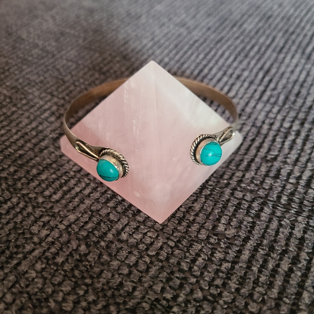 Boho turquoise cuff